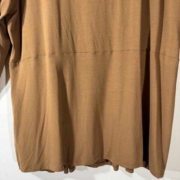 J. Jill Wearever Brown Long Sleeve Knit Faux Wrap Top - Picture 7 of 10